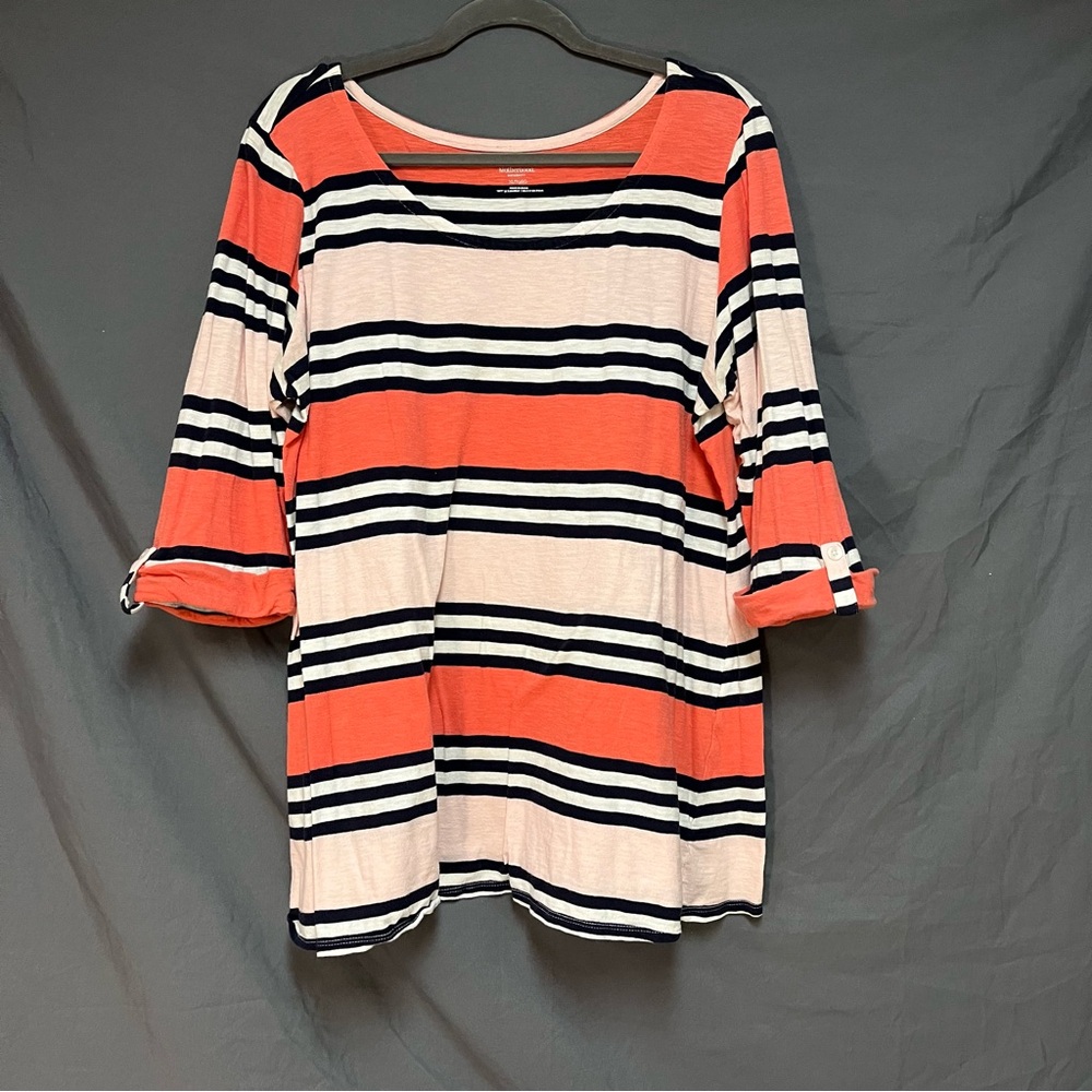 Motherhood Maternity Orange and Black 3/4 Sleeve Tunic